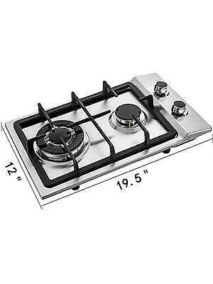 NEW 12 IN 2 BURNER GAS COOKTOP STAINLESS STEEL STOVE 1228801 in Stoves, Ovens & Ranges in Manitoba - Image 2