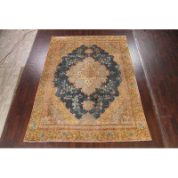 Isabelline Floral Tabriz Persian Design Area Rug Hand-Knotted 9X12