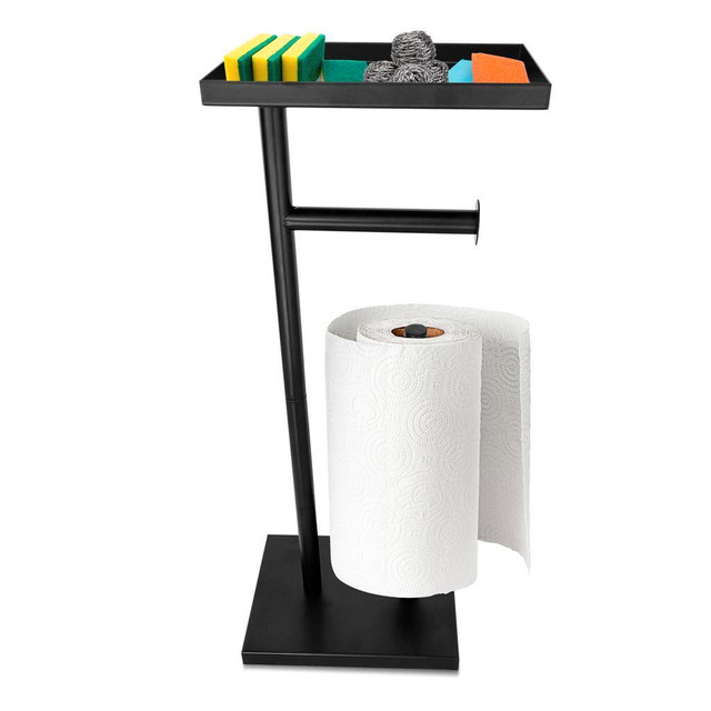 NEW BATHROOM TOILET PAPER HOLDER STAND & SHELF 257161 in Other in Alberta - Image 4