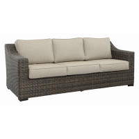 Wildon Home® Outdoor Comfort And Style Patio Sofa With Full-Round Resin Wicker