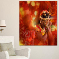 Design Art 'Bride in Typical Hindu Wedding' Graphic Art on Wrapped Canvas