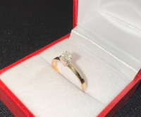 #445 - 18k Yellow Gold, 1/4ct Diamond Engagement Ring, Size 6 3/4
