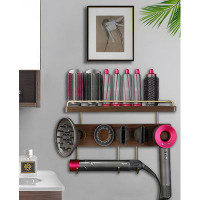 Rebrilliant Beech Hair Dryer Curling Rod Placement Rack (3 Short Hooks On The Partition)