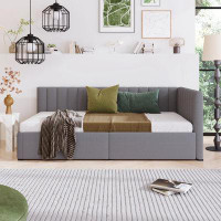 Latitude Run® Upholstered Daybed With 2 Storage Drawers