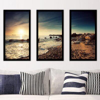 Made in Canada - Picture Perfect International "Sunrise Over the Horizon" - 3 Piece Picture Frame Photograph Print Set o