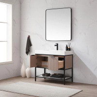 Latitude Run® Ensemble de meuble-lavabo simple 36 "avec miroir