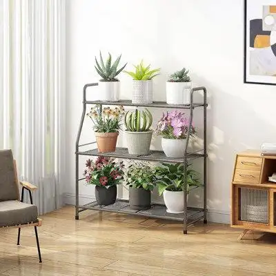Arlmont & Co. Simple Trending Plant Stand Outdoor Indoor 3-Tier