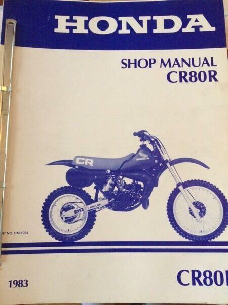 1983 Honda CR80R Shop Manual in Motorcycle Parts & Accessories in Regina