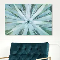 Dakota Fields Floral And Botanical Blue Plant Leaves - Graphic Art on Canvas