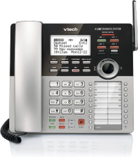 VTech 4-Line Expandable DECT 6.0 Corded Phone with Answering System (CM18245) - Silver