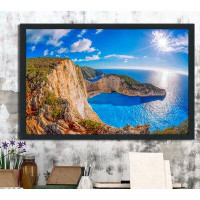 Made in Canada - Picture Perfect International "Navagio Beach, Zakynthos Island, Greece" Framed Photographic Print