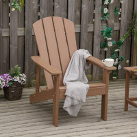 Highland Dunes Adirondack Chair, Faux Wood Patio & Fire Pit Chair, Weather Resistant HDPE For Deck, Outside Garden, Porc