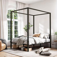 17 Stories Antwon Metal Canopy Bed