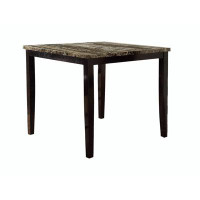 Red Barrel Studio Dining Table Faux Marble Top Birch Veneer MDF Dining Room Furniture 1pc Table