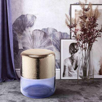 Everly Quinn Purple Side Table