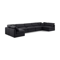 Meridian Furniture USA Indulge 7 - Piece Upholstered Large Sectional