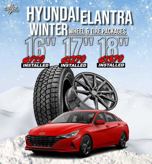 Hyundai Elantra Winter Packages/ Installed/ Pre-Mounted/ Free New Lug Nuts in Tires & Rims in Edmonton Area