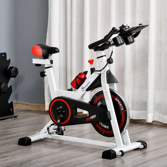 ADJUSTABLE UPRIGHT STATIONARY EXERCISE BIKE AEROBIC TRAINING INDOOR CYCLING CARDIO WORKOUT FITNESS in Exercise Equipment
