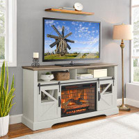 Rosalind Wheeler Electric Fireplace Entertainment Centre With Storage Space, TV Stand Fits Tvs Up To 70 Inch