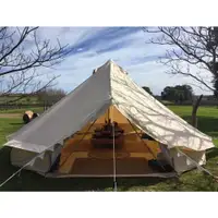 .Large Camping Tent Outdoor Family Camping Bell Tent 4 Season Oxford Canvas Hiking Hunting Yurt Tents 16.4ft(5m)#022378