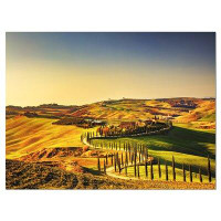 Design Art Crete Senesi Rural Landscape Tuscany - Wrapped Canvas Photograph Print