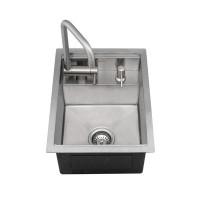 Ruvati Ruvati 20 inch Gunmetal Black Stainless Steel RV Sink With Faucet and Soap DIspenser - RVH8272BL