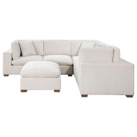 Hokku Designs Ranayah 5-piece Upholstered Modular Sectional Sofa Dark Chocolate
