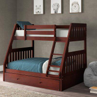 Viv + Rae Beckford Edrock Twin Over Full Solid Wood Standard Bunk Bed with Trundle
