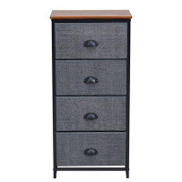 Rebrilliant Chest Storage Tower Side Table Display Storage With 4 Drawers