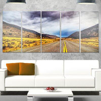 Design Art 'Mountain Desert Highway British Columbia' 5 Piece Photographic Print on Metal Set