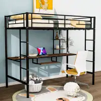 Xiao Hailuo Twin Loft Bed with Built-in-Desk by Xiao Hailuo