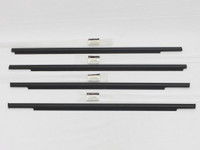 Mitsubishi Outlander 2007-2012 Black Front & Rear Door Belt Moulding Weatherstrip Window Glass Seal Left & Right 4 Piece