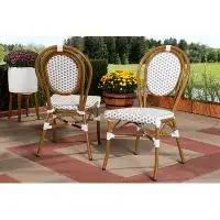Everly Quinn Lefancy  Gauthier Style Stackable Bistro Dining Chair Set of 2