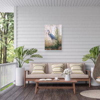 Trademark Fine Art Jean Plout In The Reeds Blue Heron Outdoor  Canvas