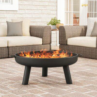 Wade Logan Lataivia Outdoor Steel Wood Burning Fire Pit