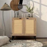 Bay Isle Home™ Accent Storage Cabinet with  Doors,Natural Wood Sideboard Furniture And Large Storage Capability