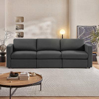 Ebern Designs 3 Piece Square Arm Sofa