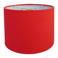 Red Barrel Studio 7" H x 9" W Paper Drum Lamp Shade ( Spider ) in Red
