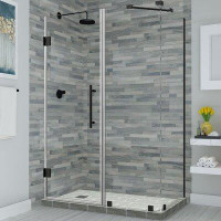 Aston Bromley Frameless 56.25" x 72" Rectangle Hinged Shower Enclosure