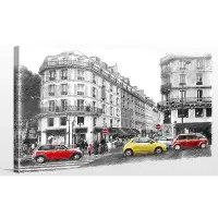 Made in Canada - Picture Perfect International 'Cooper vs. Fiat' Painting Print on Wrapped Canvas