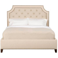 Vanguard Furniture Audrey/Asher Queen Tufted Upholstered Low Profile Panel Bed
