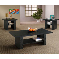 Ebern Designs 3-Piece Occasional Table Set Black Oak