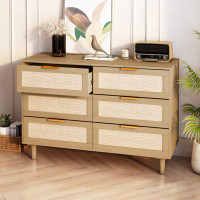 Home Decor 6 drawers Rattan dresser Rattan Drawer