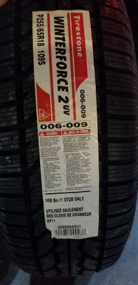 BRAND NEW WITH LABELS HIGH PERFORMANCE FIRESTONE  WINTERFORCE  WINTER  TIRE 255 /     65 /  18 SET