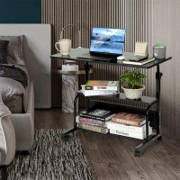 Accentuations by Manhattan Comfort Adjustable Minimalist Desk Versatile And Durable For Office Bedroom And Living Room