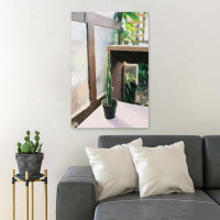MentionedYou Green Cactus Plant On White Ceramic Pot 4 - 1 Piece Rectangle Graphic Art Print On Wrapped Canvas