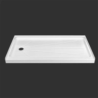 REDUCED!!  60x30x4 Acrylic Double Threshold Base With Flat Surface ABCS6030L ( Left Hand Drain Available )