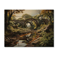 Red Barrel Studio Lectra Countryside The Old Bridge I On Wood Print