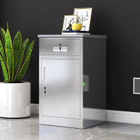 Hokku Designs 1 Drawer Stainless Steel File Cabinet With Lock.