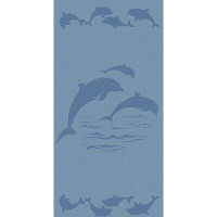 Rosecliff Heights Wellston Dolphins Sculpted 100% Cotton Beach Towel
